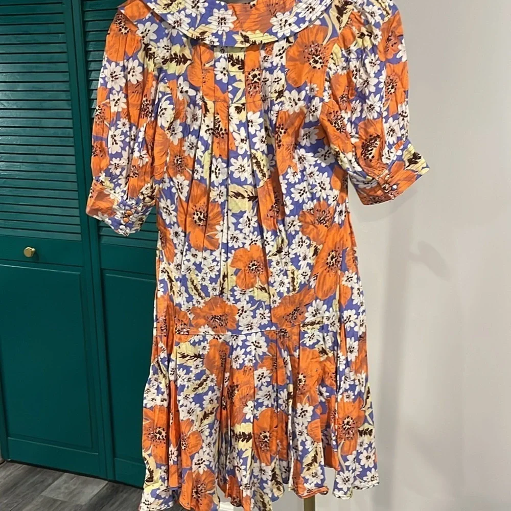 Free People NEW Sugar Crush Dress in Cobalt Combo - XS